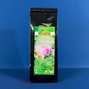Produits de la Réunion - Thé blanc Géranium Rosat bio 20g